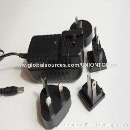 12V 1.5A 18W Interchangeable AC/DC Power Adapter